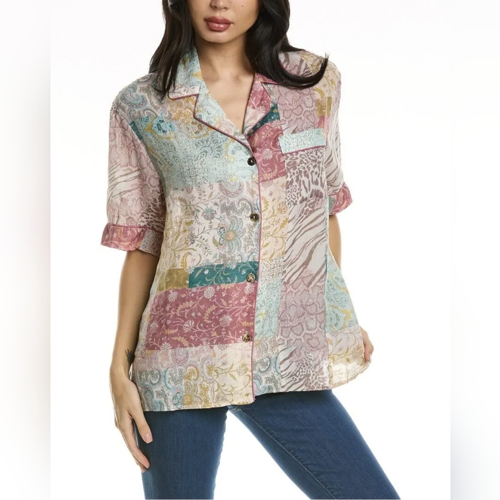 Johnny Was Marseille Garden Resort Shirt Top